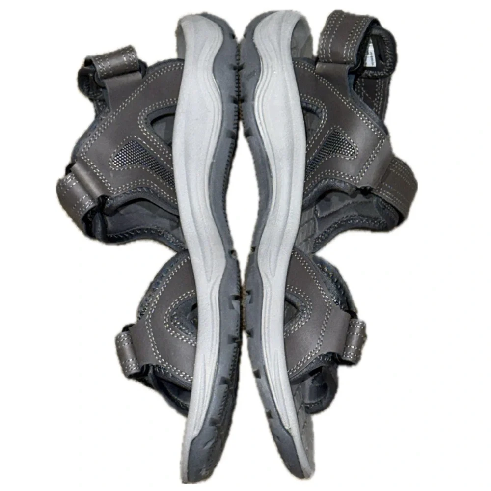 🩴🏞️ EDDIE BAUER Gray Sport Sandals Adjustable Straps Sz 11‎